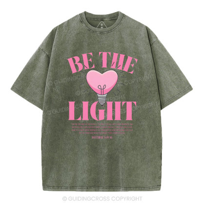 Be The Light Christian Washed T-Shirt