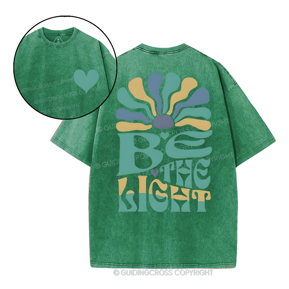 Be The Light Christian Washed T-Shirt