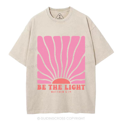 Be The Light Christian Washed T-Shirt
