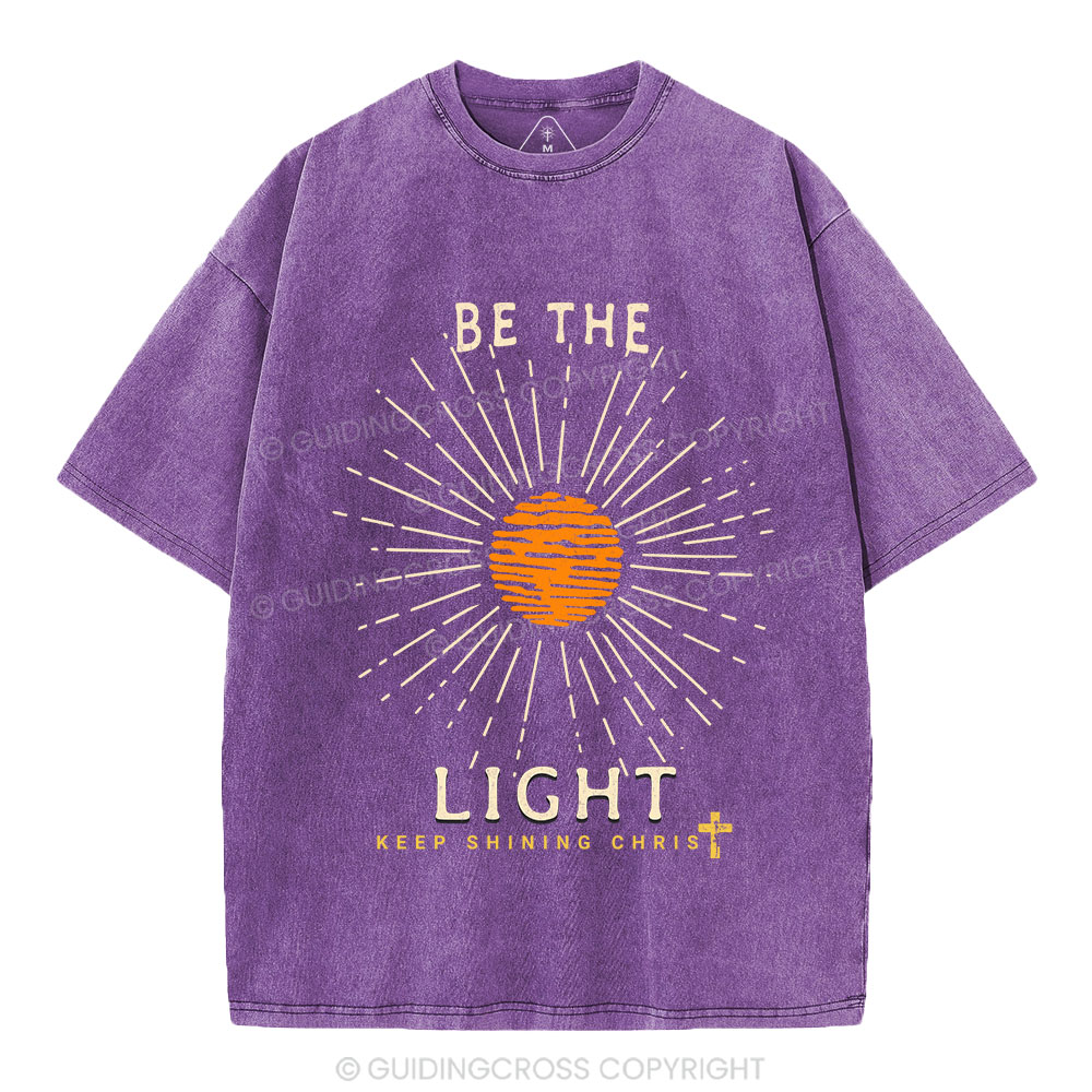 Be The Light Christian Washed T-Shirt