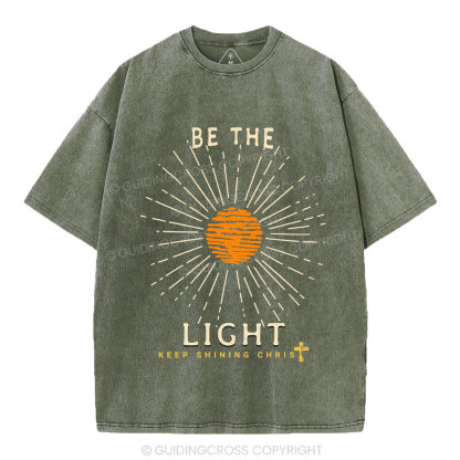 Be The Light Christian Washed T-Shirt