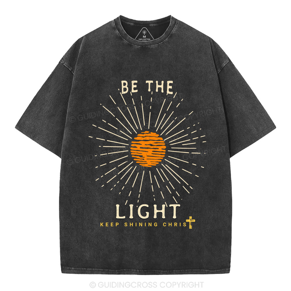 Be The Light Christian Washed T-Shirt