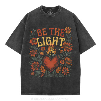 Be The Light Christian Washed T-Shirt