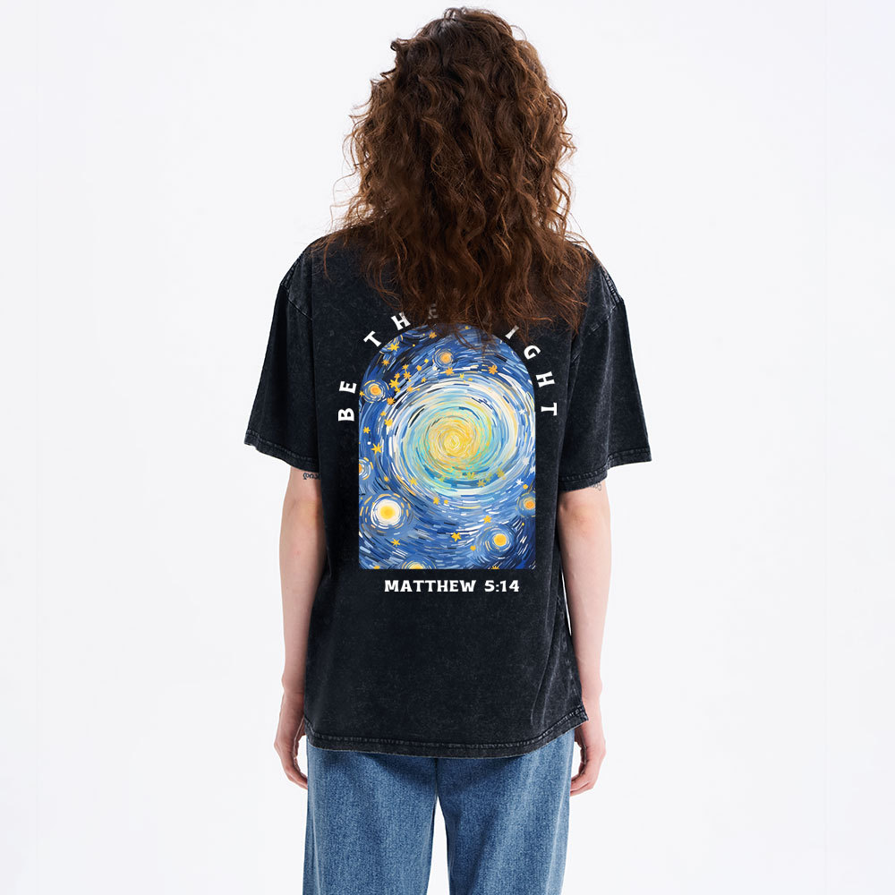 Be The Light Christian Washed T-Shirt