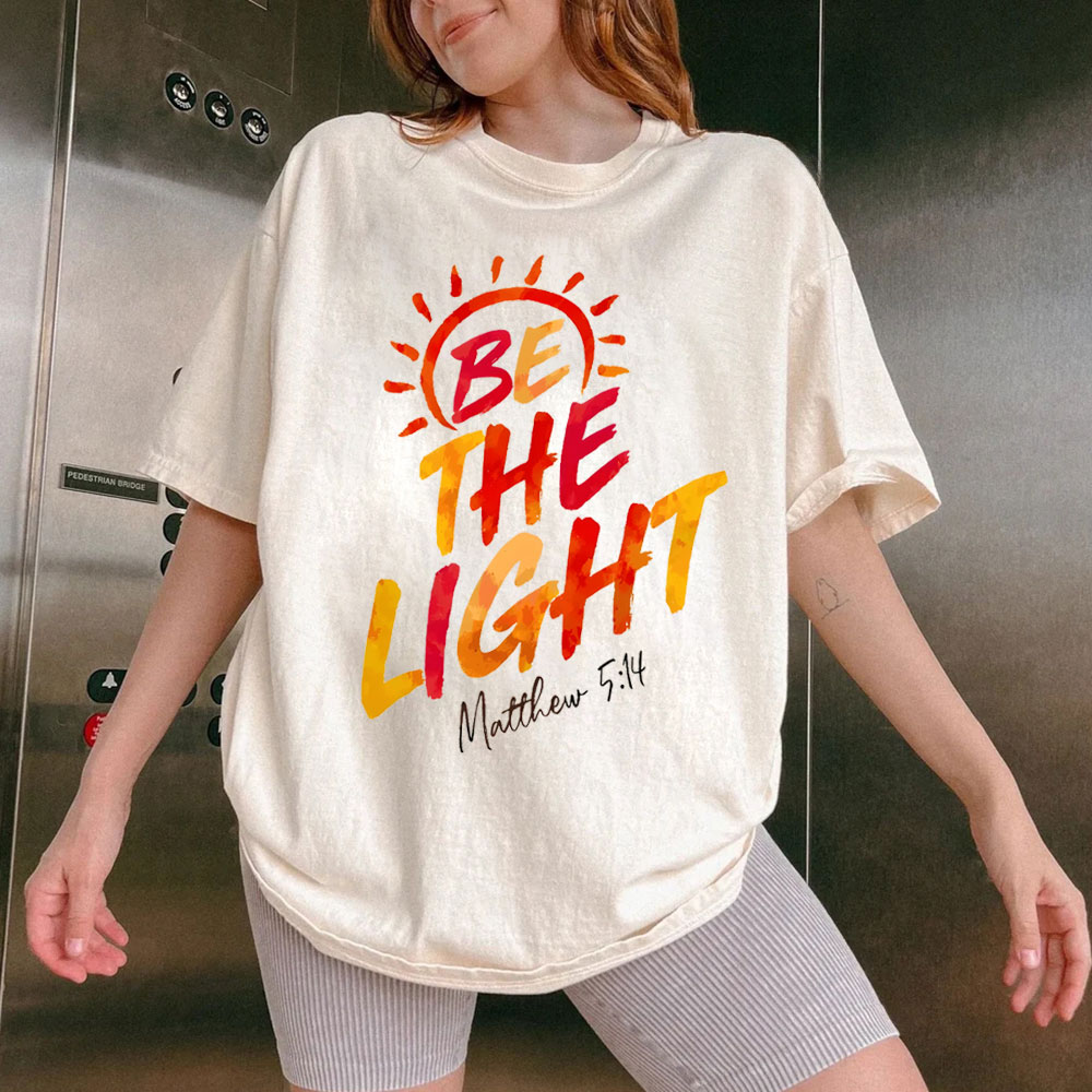 Be The Light Christian Washed T-Shirt