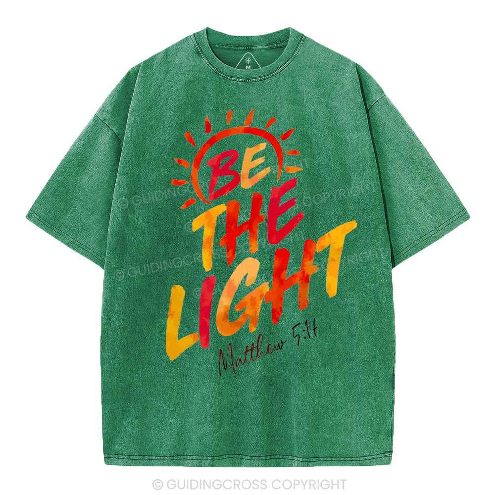 Be The Light Christian Washed T-Shirt
