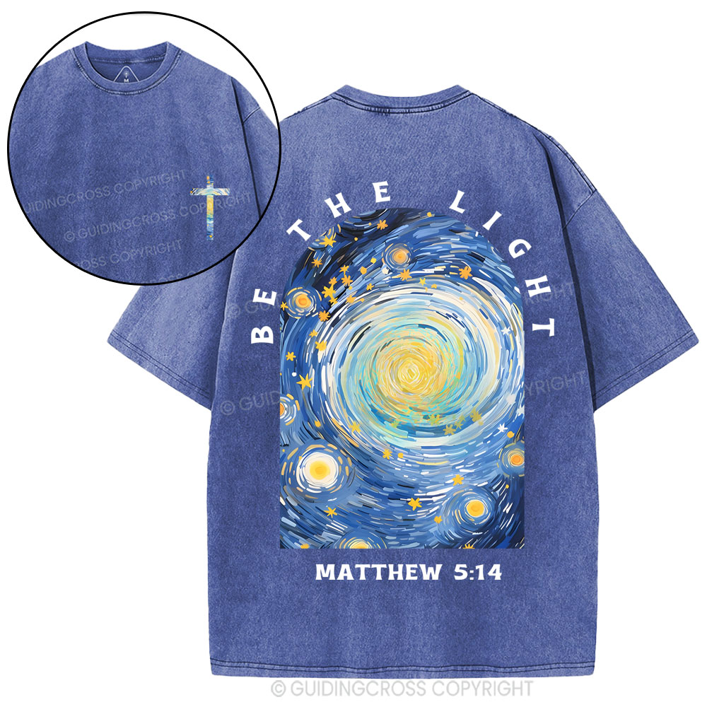 Be The Light Christian Washed T-Shirt