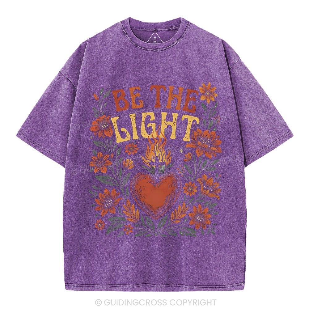 Be The Light Christian Washed T-Shirt