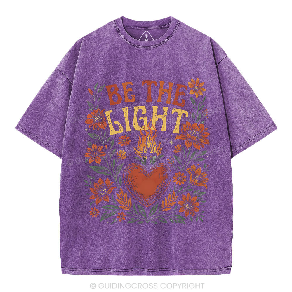 Be The Light Christian Washed T-Shirt