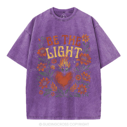 Be The Light Christian Washed T-Shirt
