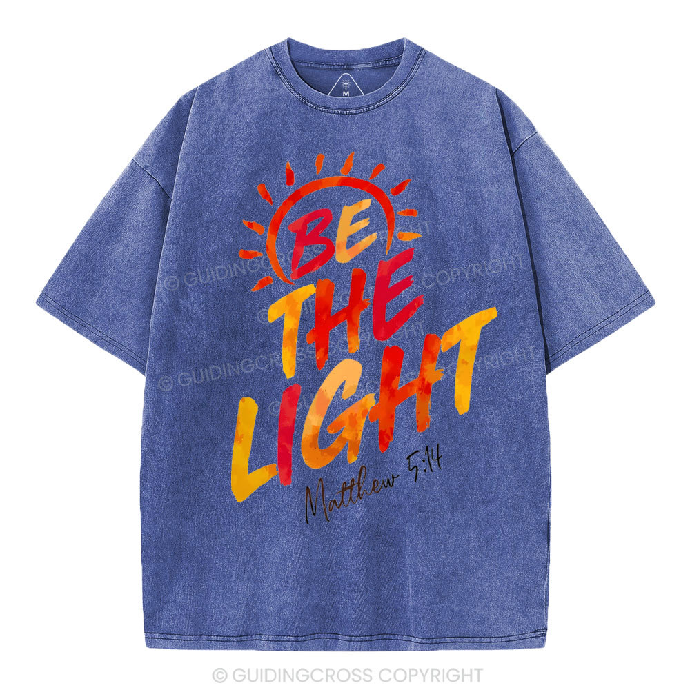 Be The Light Christian Washed T-Shirt