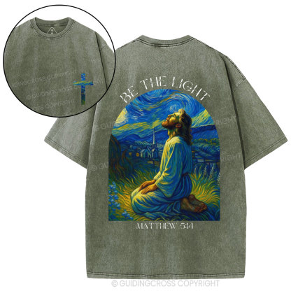 Be The Light  Christian Washed T-Shirt