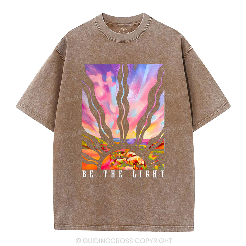 Be The Light  Christian Washed T-Shirt