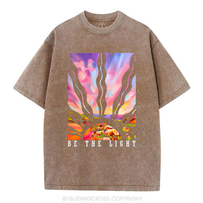 Be The Light  Christian Washed T-Shirt