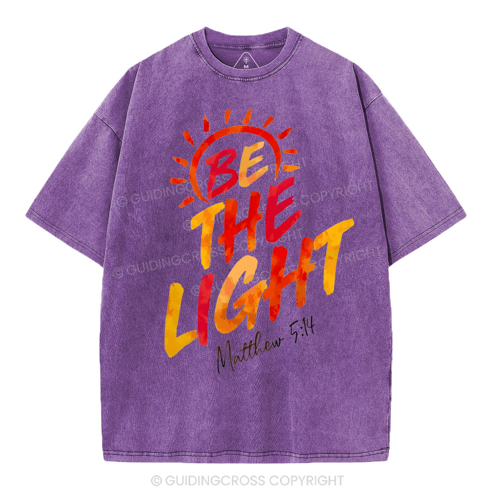 Be The Light Christian Washed T-Shirt
