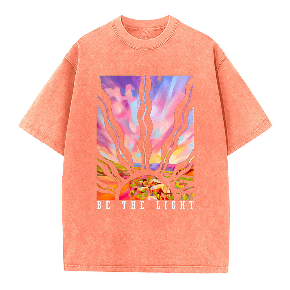 Be The Light  Christian Washed T-Shirt