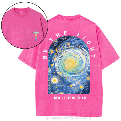 Be The Light Christian Washed T-Shirt
