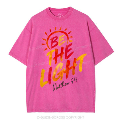 Be The Light Christian Washed T-Shirt
