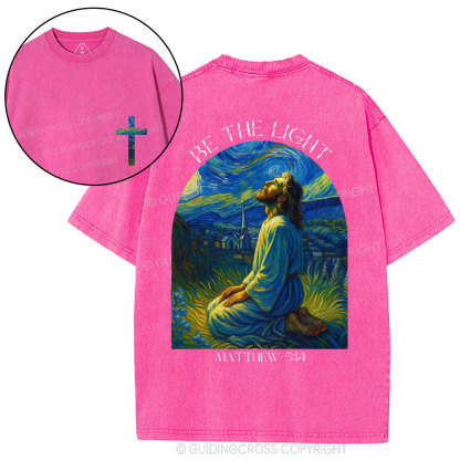 Be The Light  Christian Washed T-Shirt