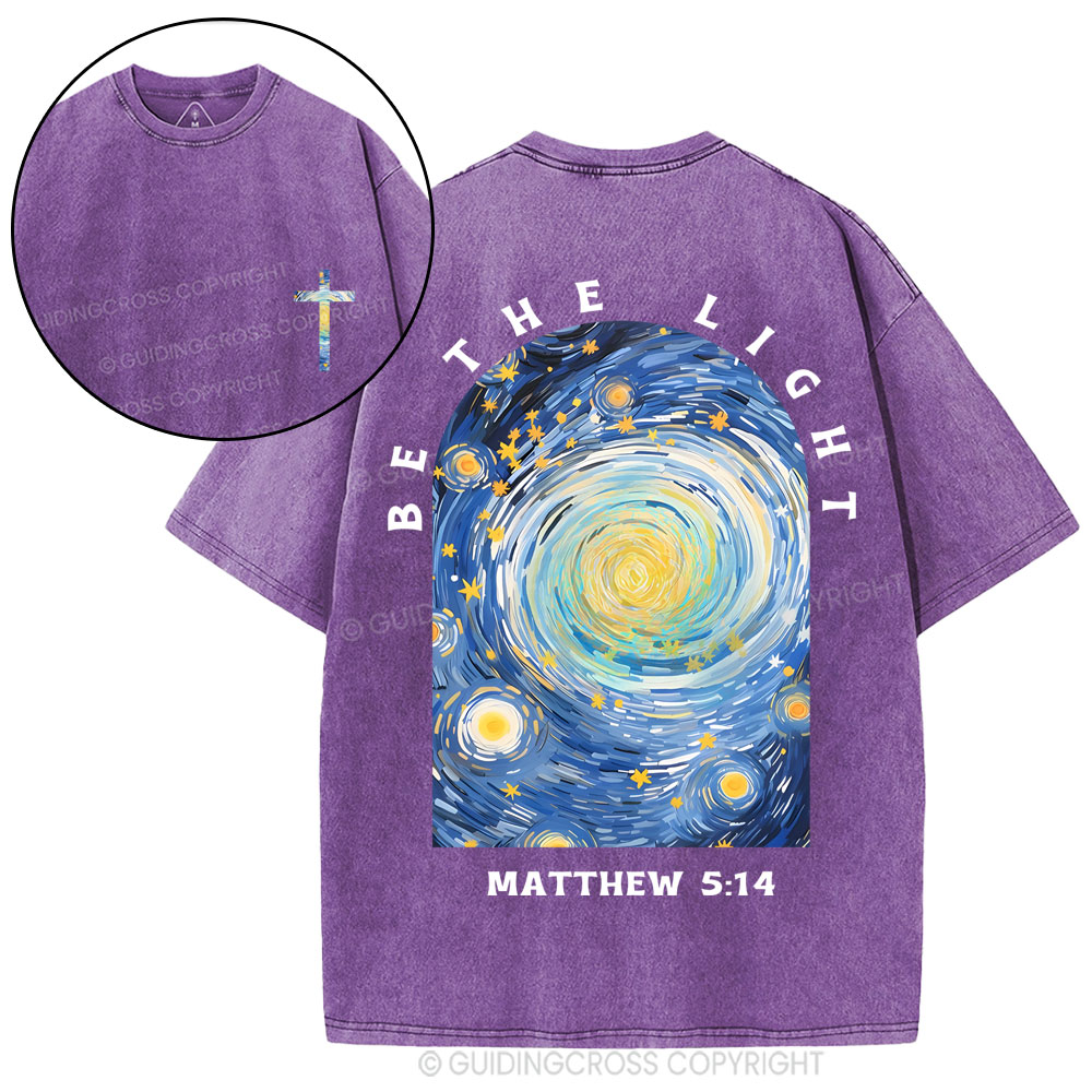 Be The Light Christian Washed T-Shirt