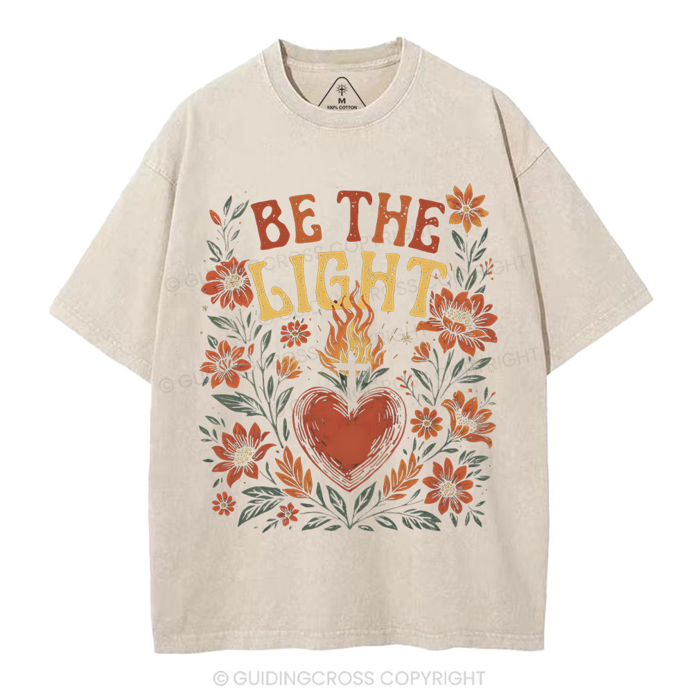 Be The Light Christian Washed T-Shirt