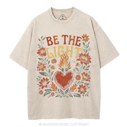 Be The Light Christian Washed T-Shirt