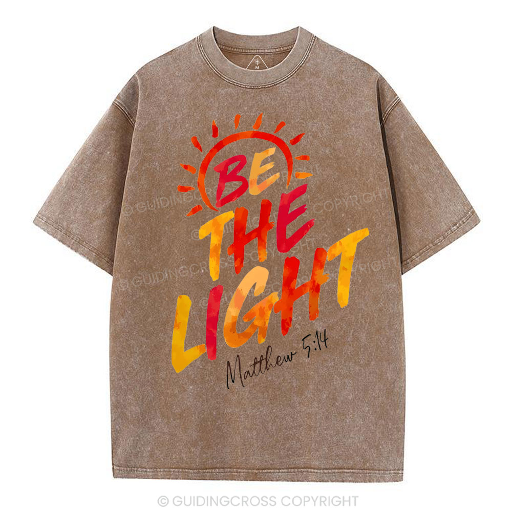 Be The Light Christian Washed T-Shirt