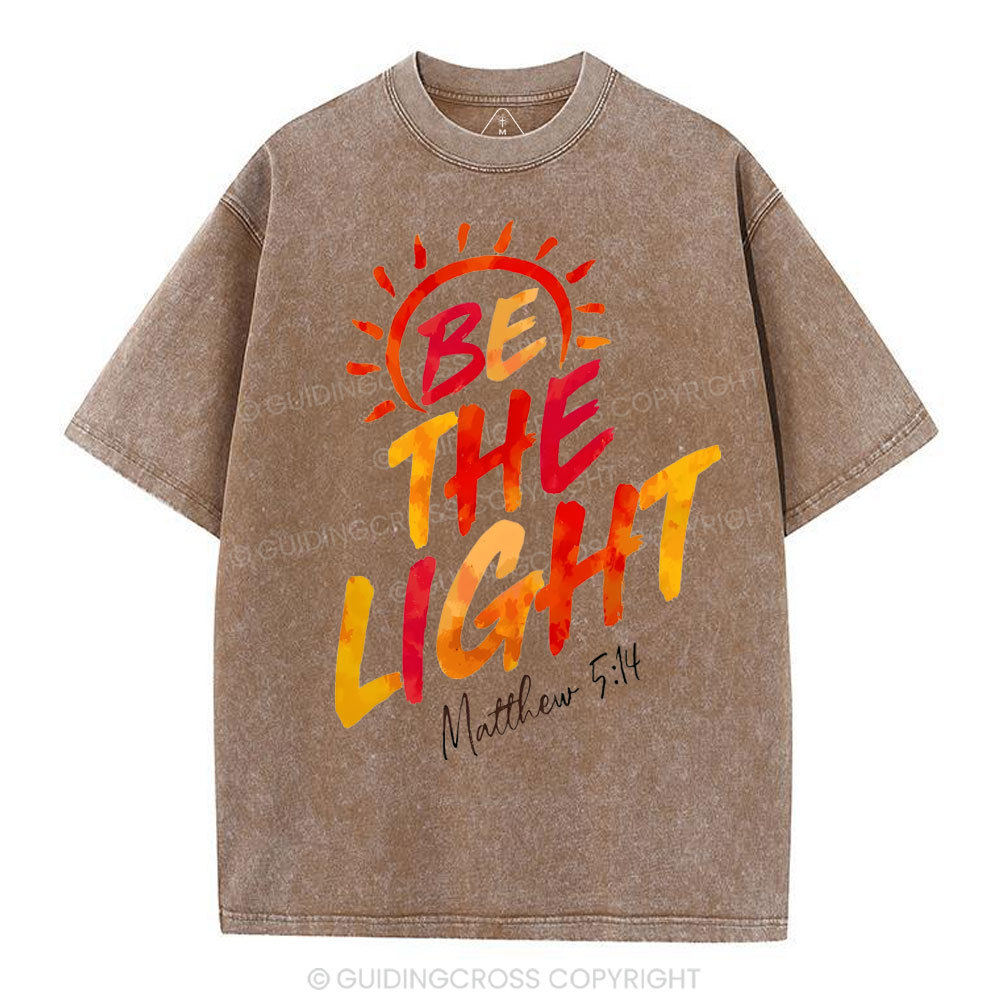 Be The Light Christian Washed T-Shirt