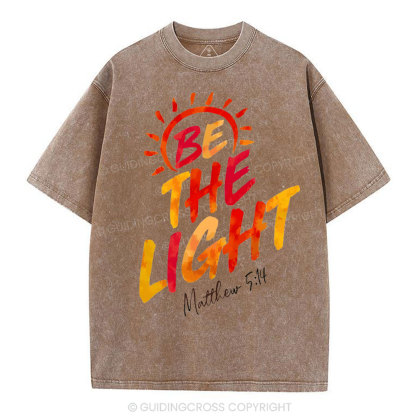 Be The Light Christian Washed T-Shirt