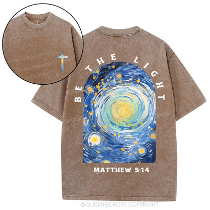Be The Light Christian Washed T-Shirt