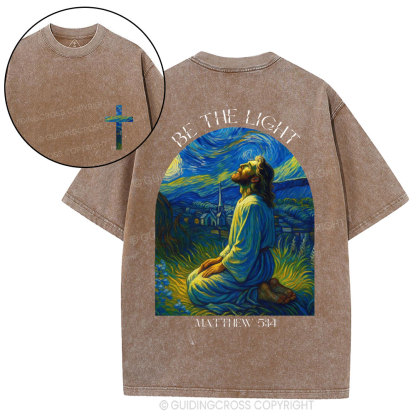 Be The Light  Christian Washed T-Shirt