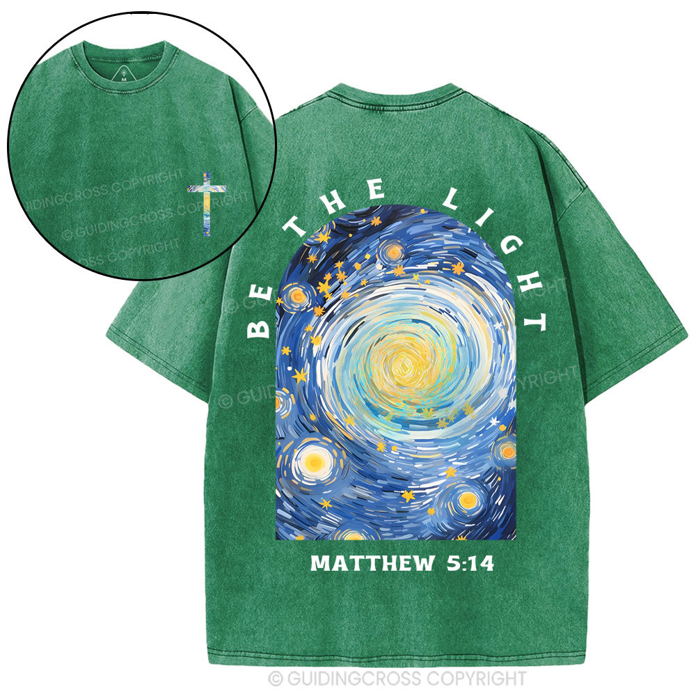 Be The Light Christian Washed T-Shirt