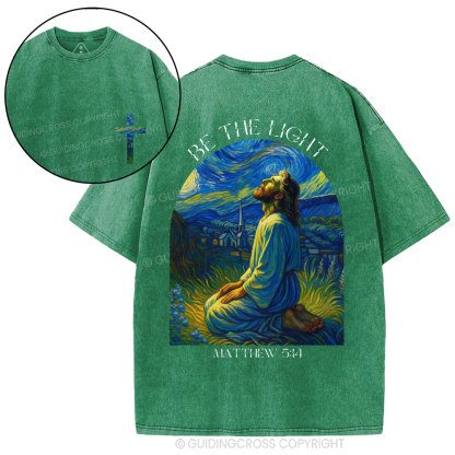 Be The Light  Christian Washed T-Shirt