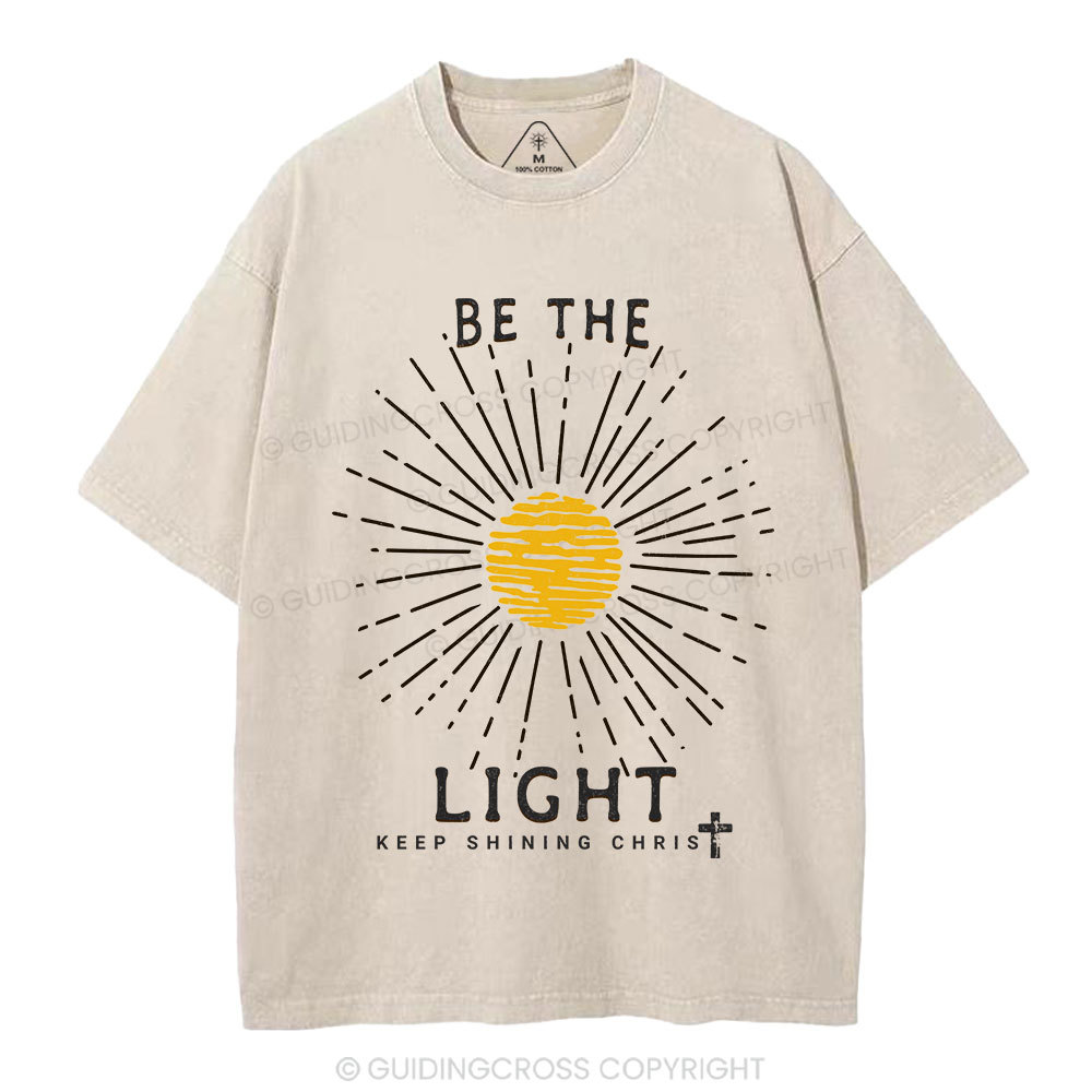Be The Light Christian Washed T-Shirt