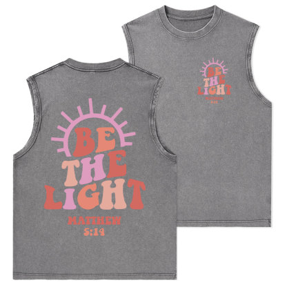 Be The Light Christian Washed Tank Top
