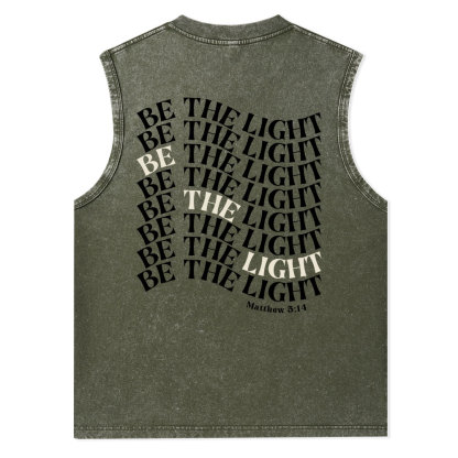 Be The Light Christian Washed Tank Top