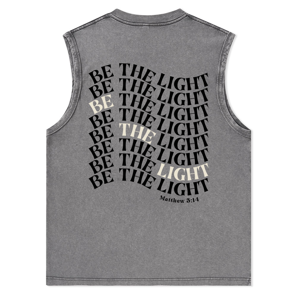 Be The Light Christian Washed Tank Top