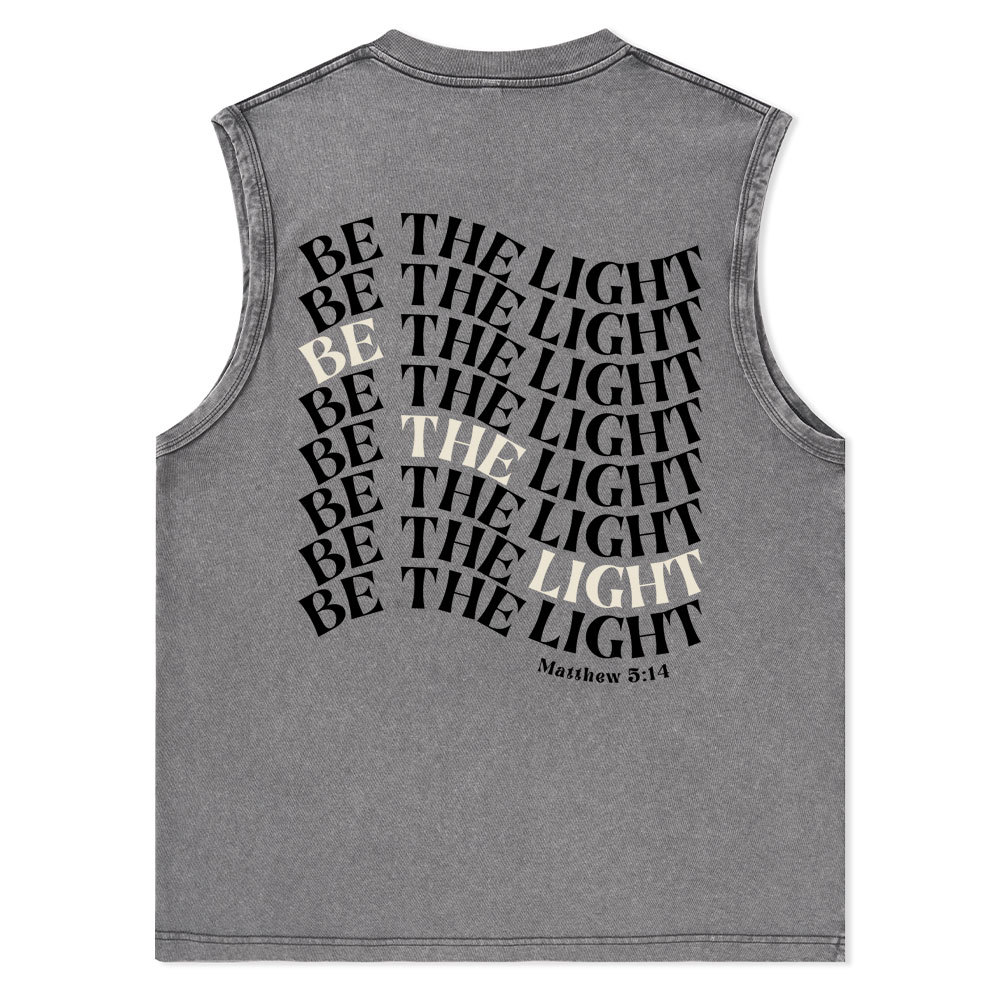Be The Light Christian Washed Tank Top