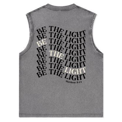 Be The Light Christian Washed Tank Top