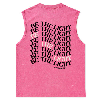 Be The Light Christian Washed Tank Top