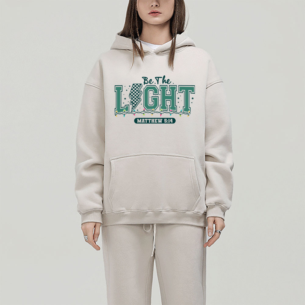 Be The Light Chritmas Christian Fleece Hoodie Set