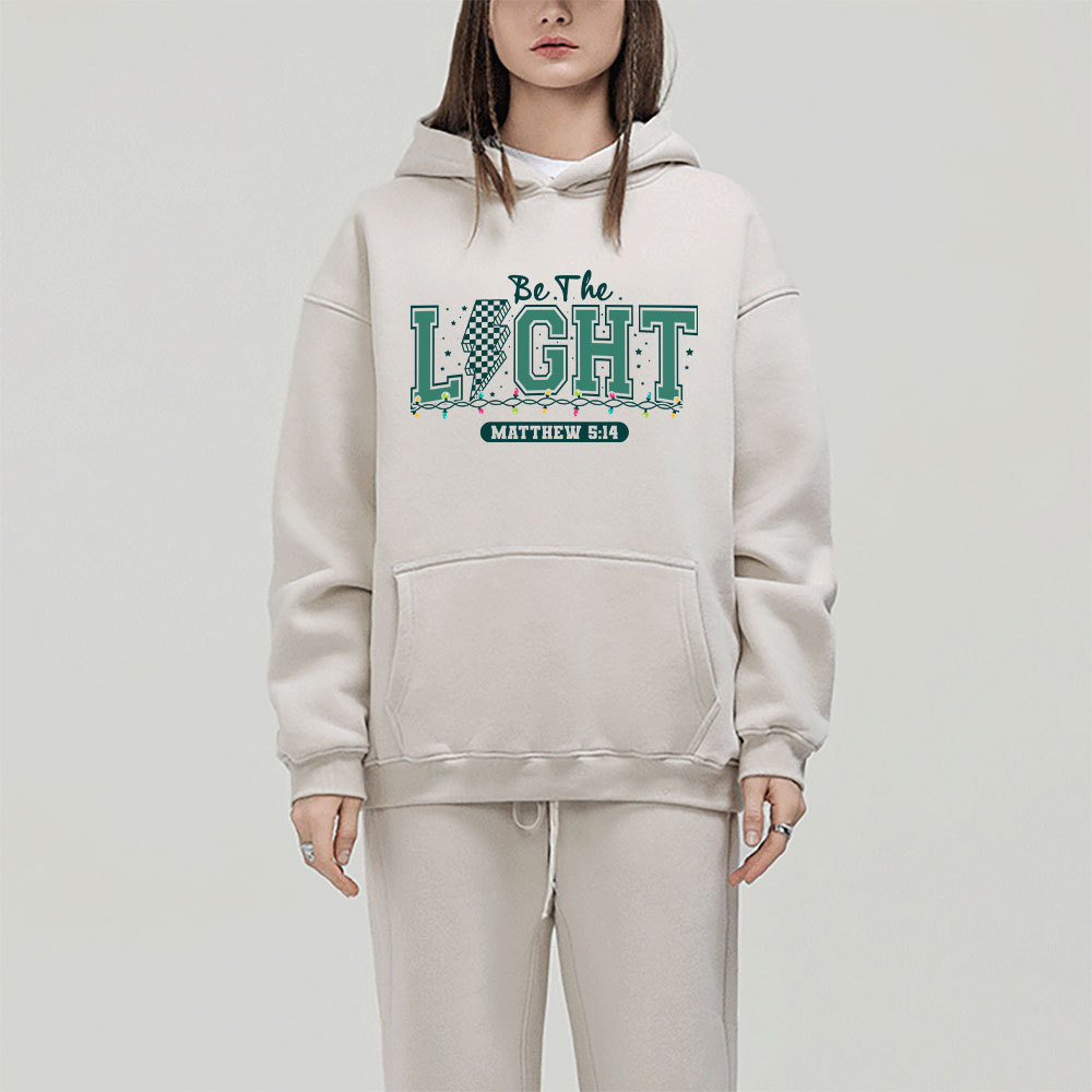 Be The Light Chritmas Christian Fleece Hoodie Set