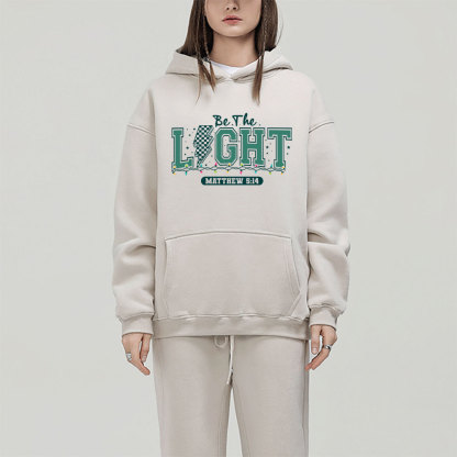 Be The Light Chritmas Christian Fleece Hoodie Set