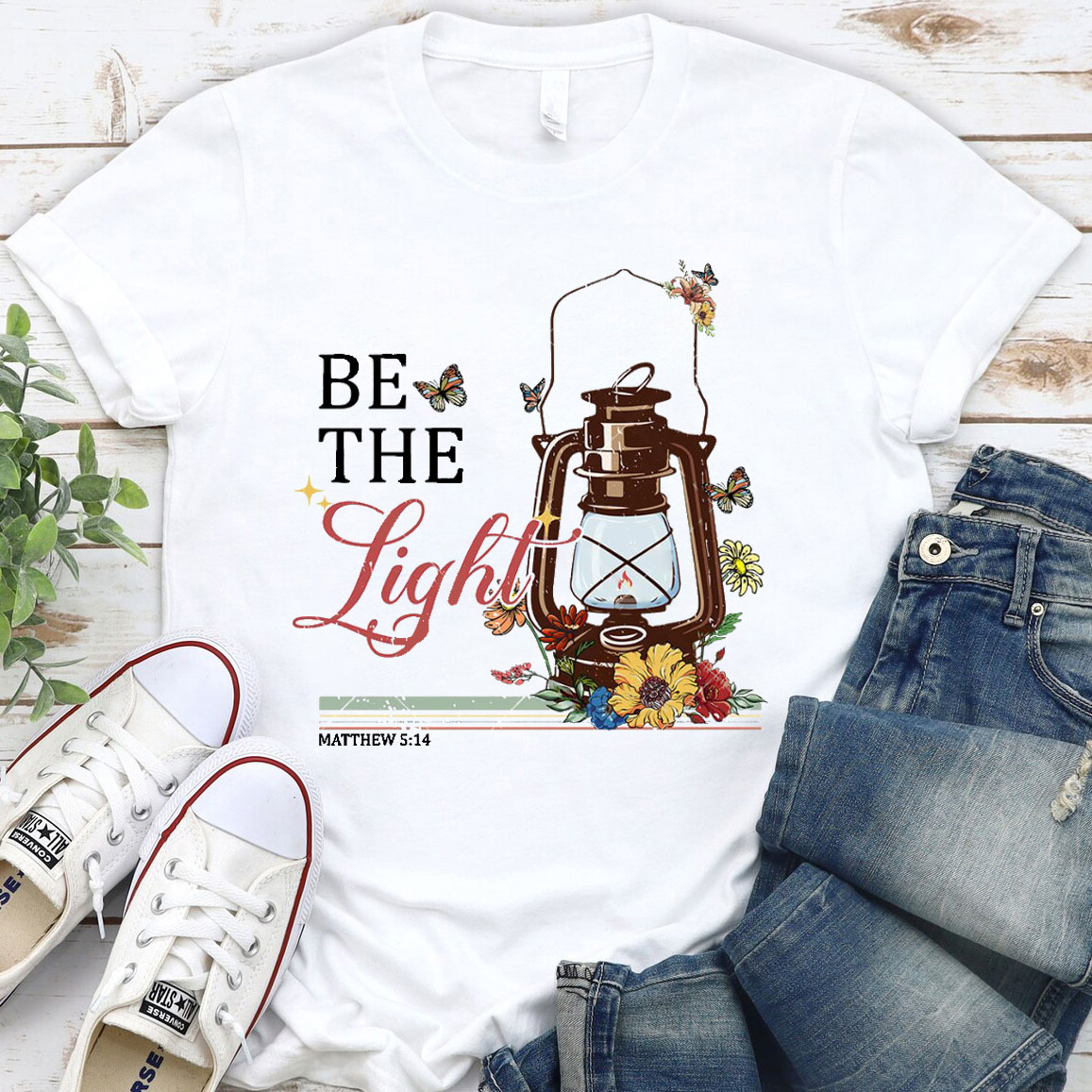 Be The Light Matthew 5:14 Christian T-Shirt