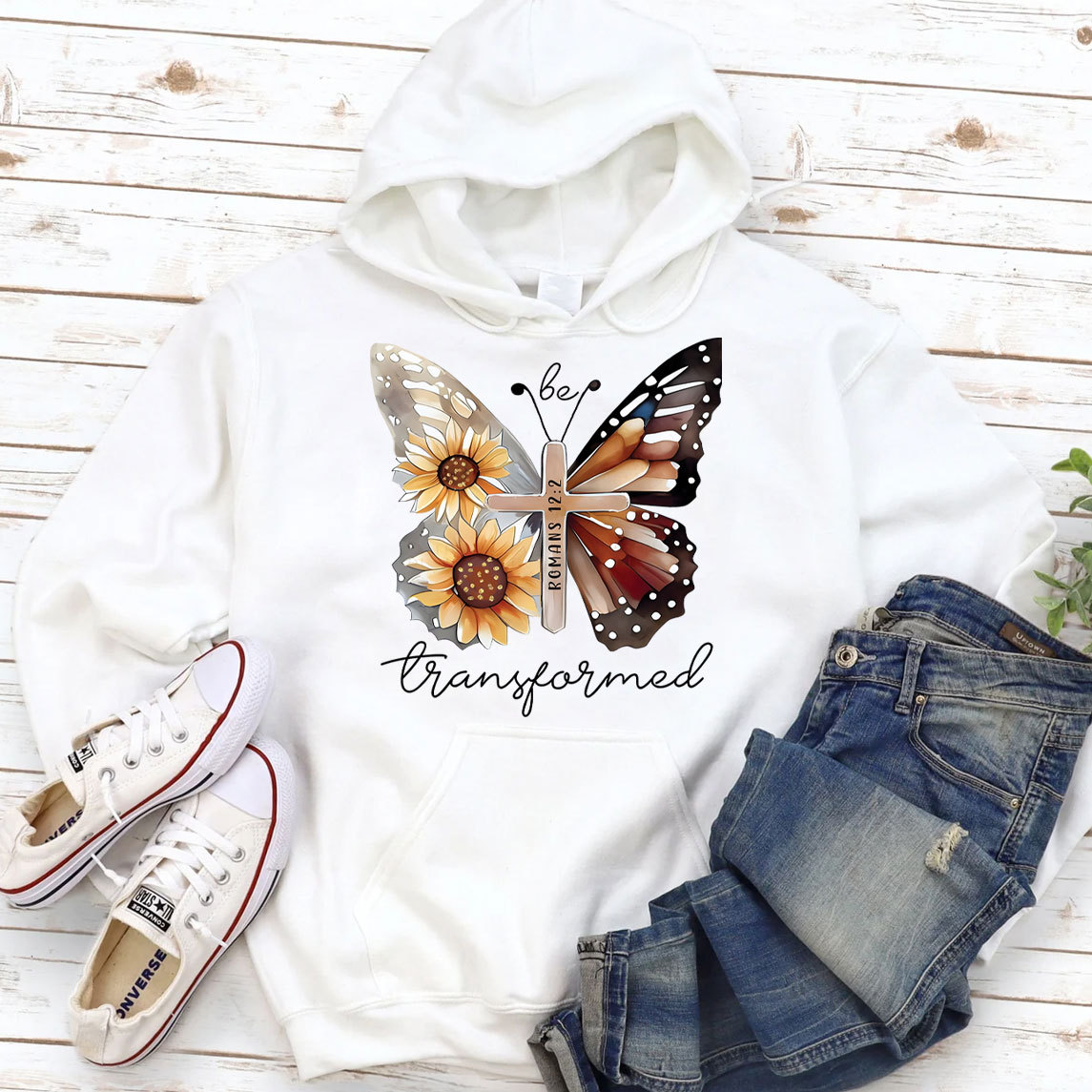 Be Transformed Butterfly Christian Hoodie