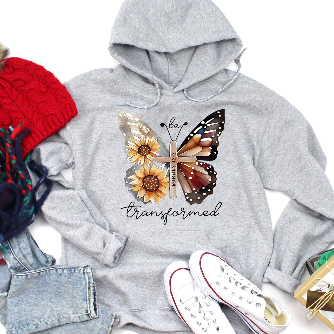 Be Transformed Butterfly Christian Hoodie