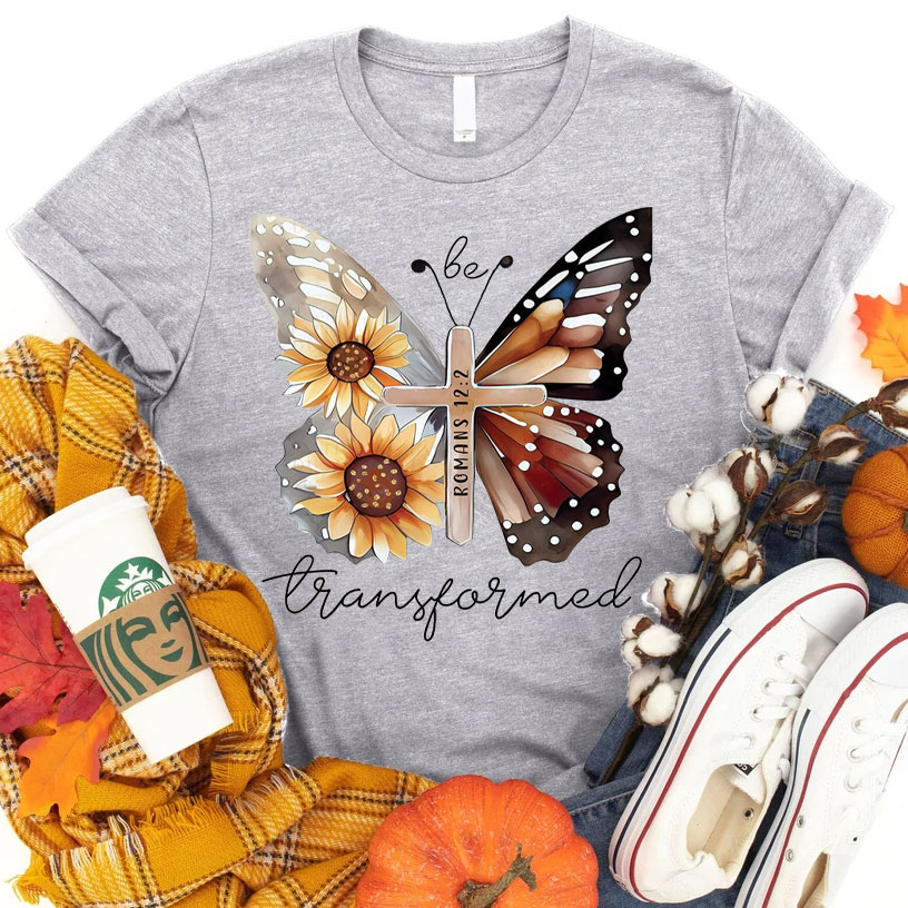 Be Transformed Butterfly Christian T-Shirt