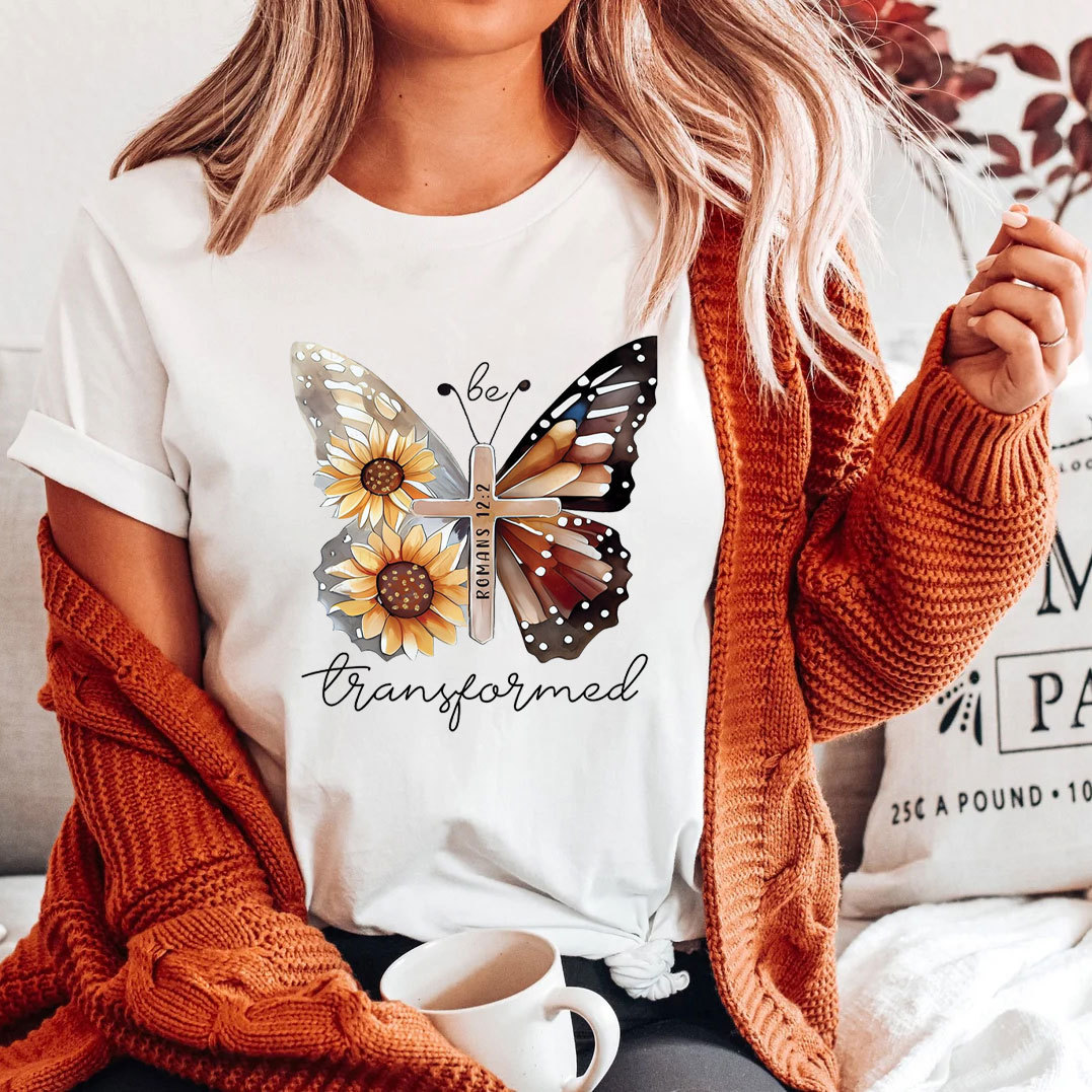 Be Transformed Butterfly Christian T-Shirt