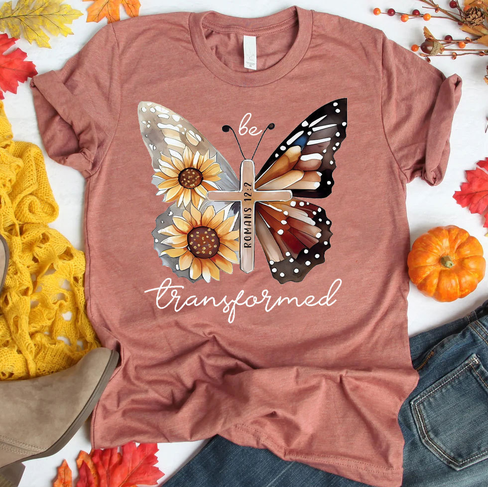 Be Transformed Butterfly Christian T-Shirt