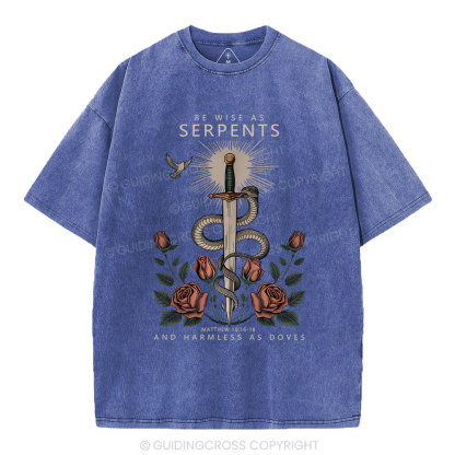Be Wise As Sherpents And Harmless As Doves Christian Washed T-Shirt